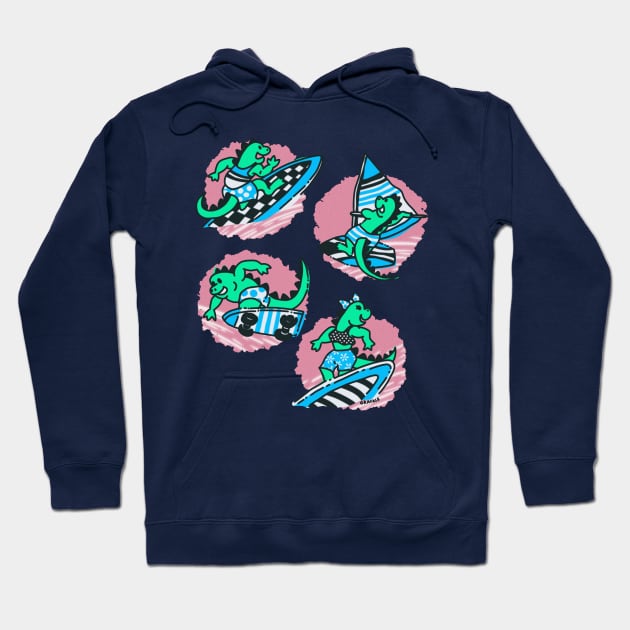 Epic Iguanas (Super Cool Version) Hoodie by Jan Grackle